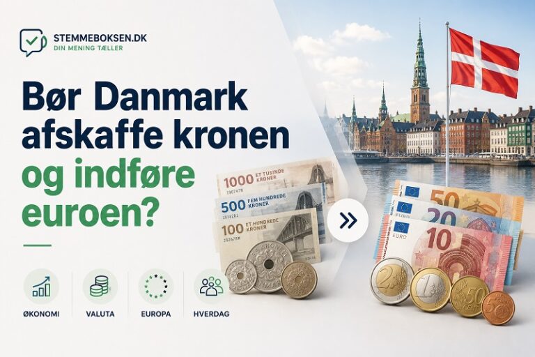 Bør Danmark afskaffe kronen og indføre euroen?