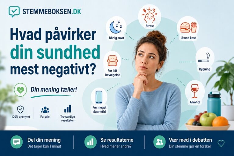 Hvad p&aring;virker din sundhed mest negativt?