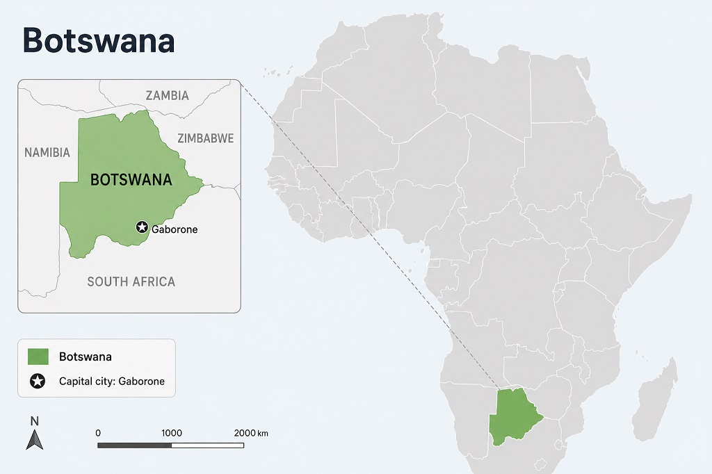 Botswana kort