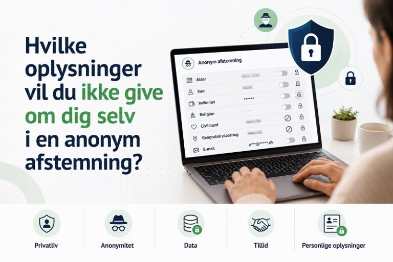 Hvilke oplysninger vil du ikke give om dig selv i en anonym afstemning?