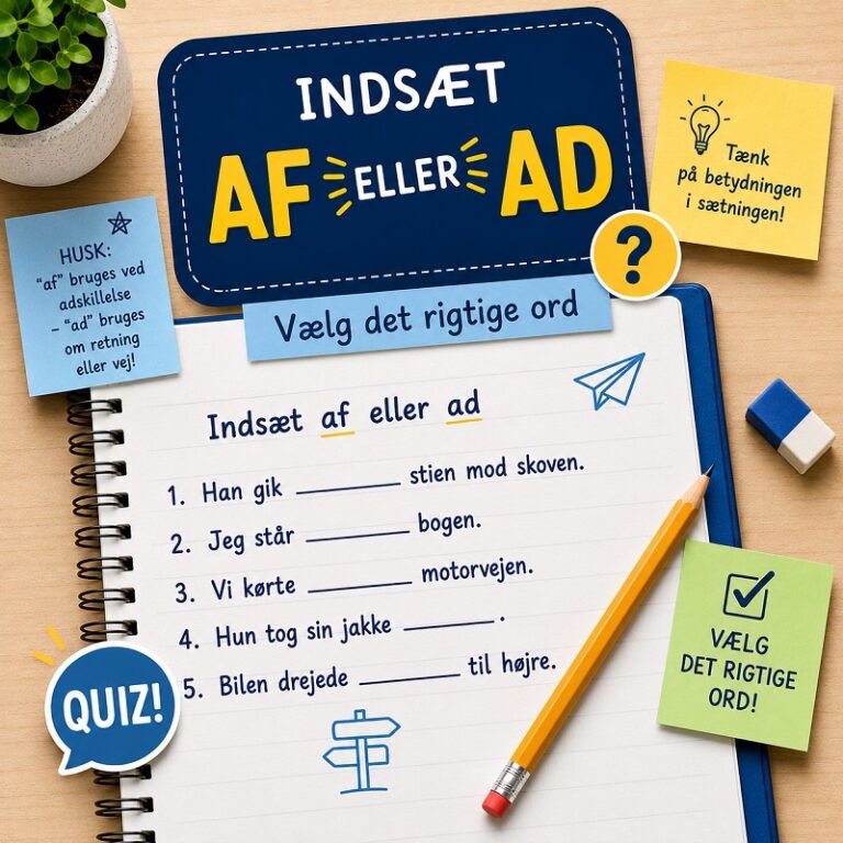 Inds&aelig;t af eller ad