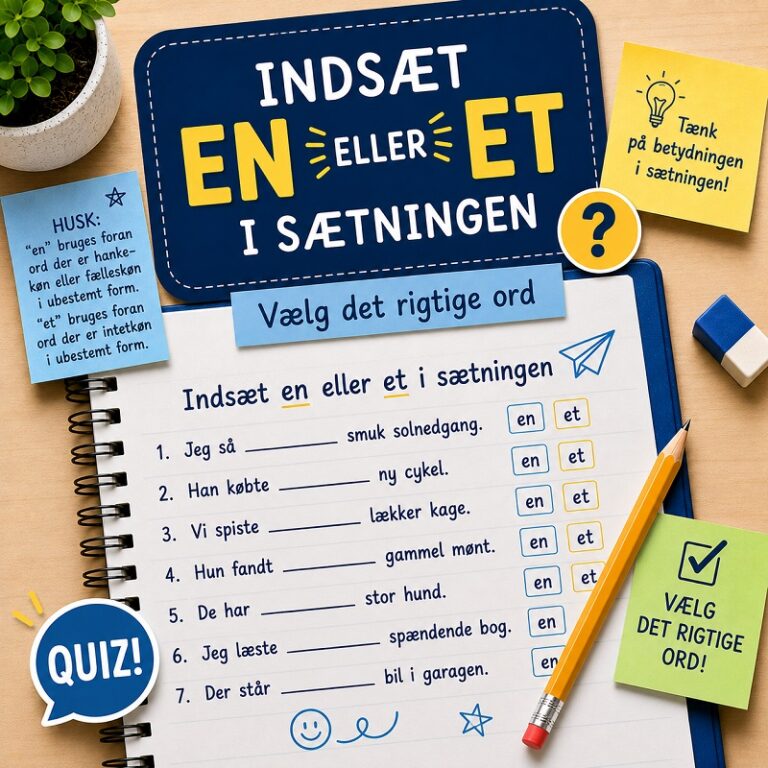 Inds&aelig;t en eller et i s&aelig;tningen