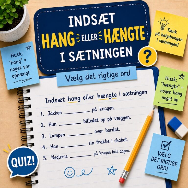 Inds&aelig;t hang eller h&aelig;ngte i s&aelig;tningen