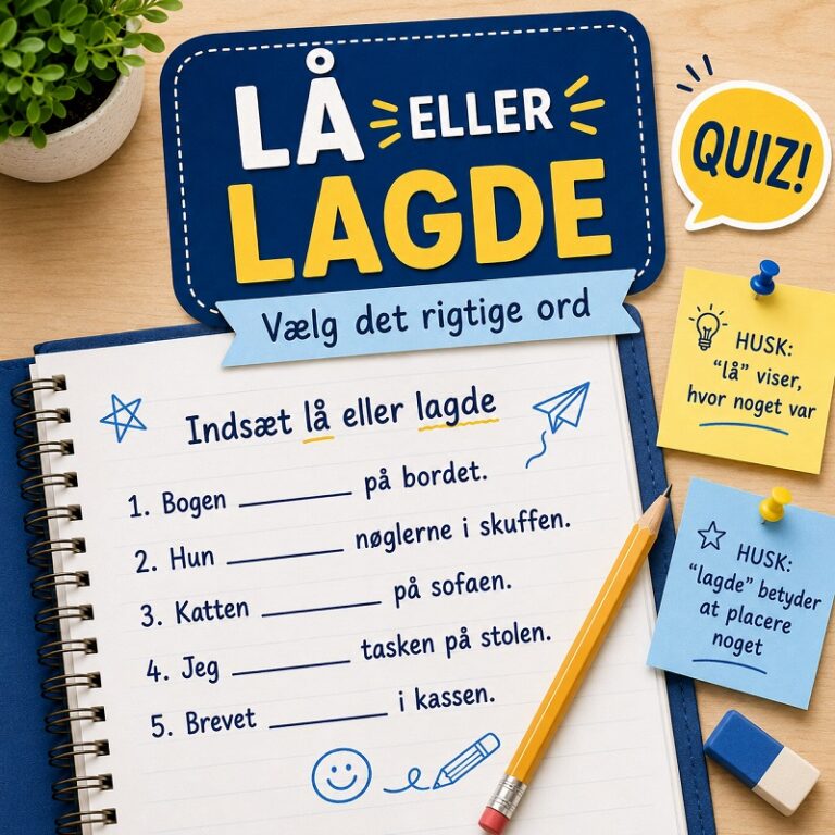 Inds&aelig;t l&aring; eller lagde