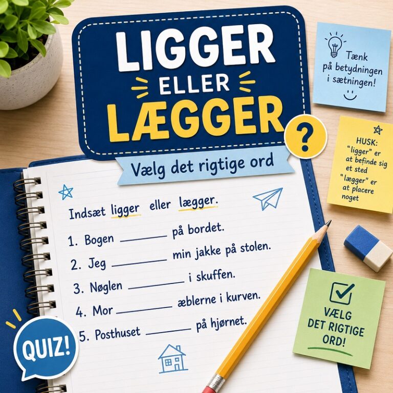 Inds&aelig;t ligger eller l&aelig;gger