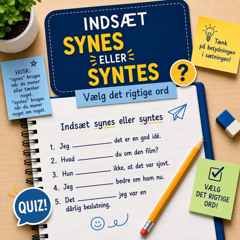 Inds&aelig;t synes eller syntes