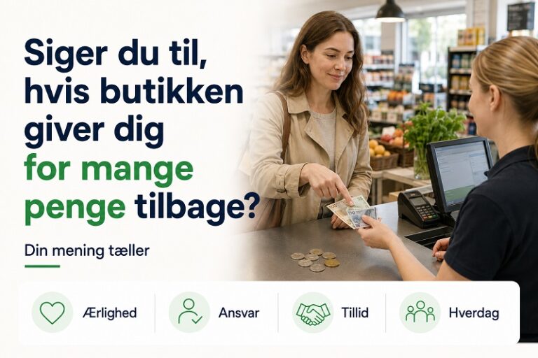Siger du til, hvis butikken giver dig for mange penge tilbage?