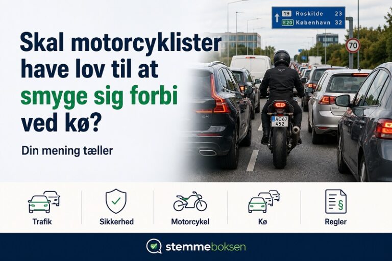 Skal motorcyklister have lov til at smyge sig forbi ved k&oslash;?