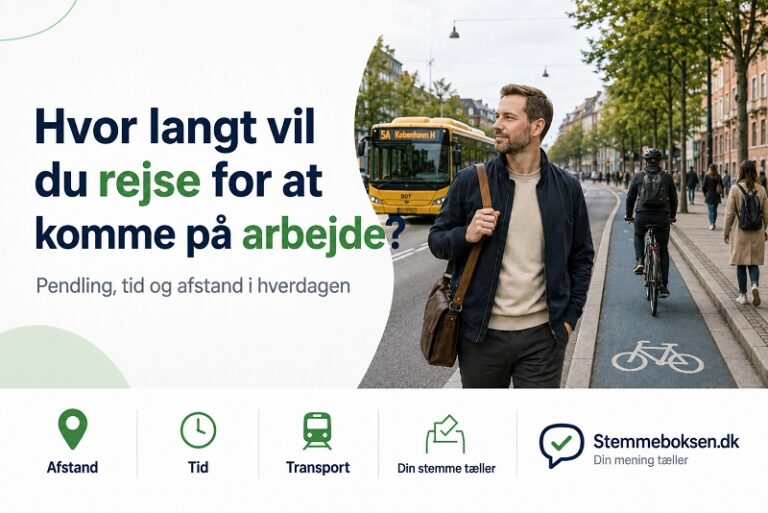 Hvor langt vil du rejse for at komme p&aring; arbejde?
